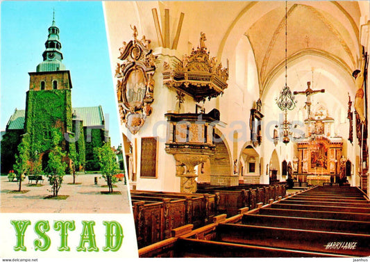 Ystad - St Maria Kyrka - church - 664 - Sweden - unused - JH Postcards