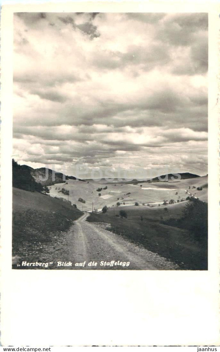 Herzberg - Blick auf die Staffelegg - Volksbildungsheim Herzberg - landscape - old postcard - Switzerland - used - JH Postcards