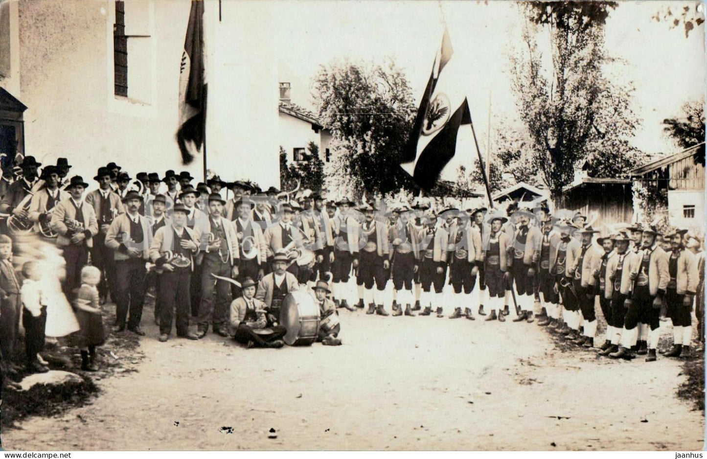 Schwendau - Musikkapelle - group photo - old postcard - 1923 - Austria - used - JH Postcards