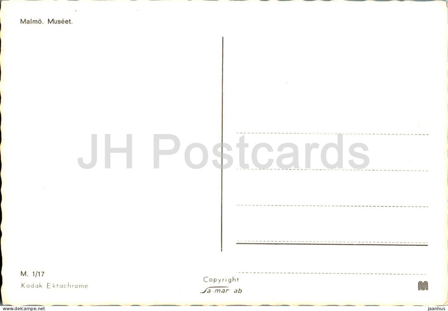 Malmo - Museet - museum - 1/17 - Sweden - unused