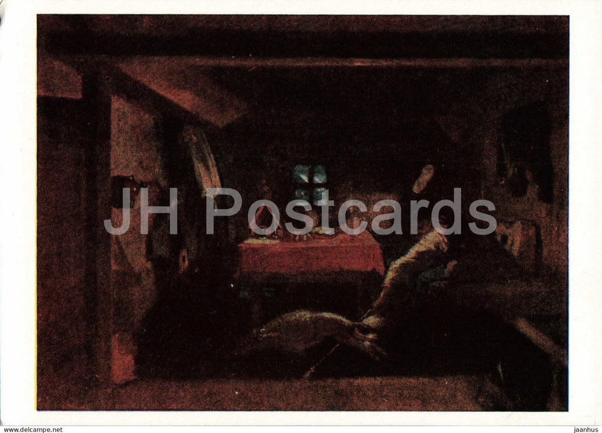 painting by P. A. Fedotov - Encore  Encore! - dog - Russian art - 1965 - Russia USSR - unused - JH Postcards