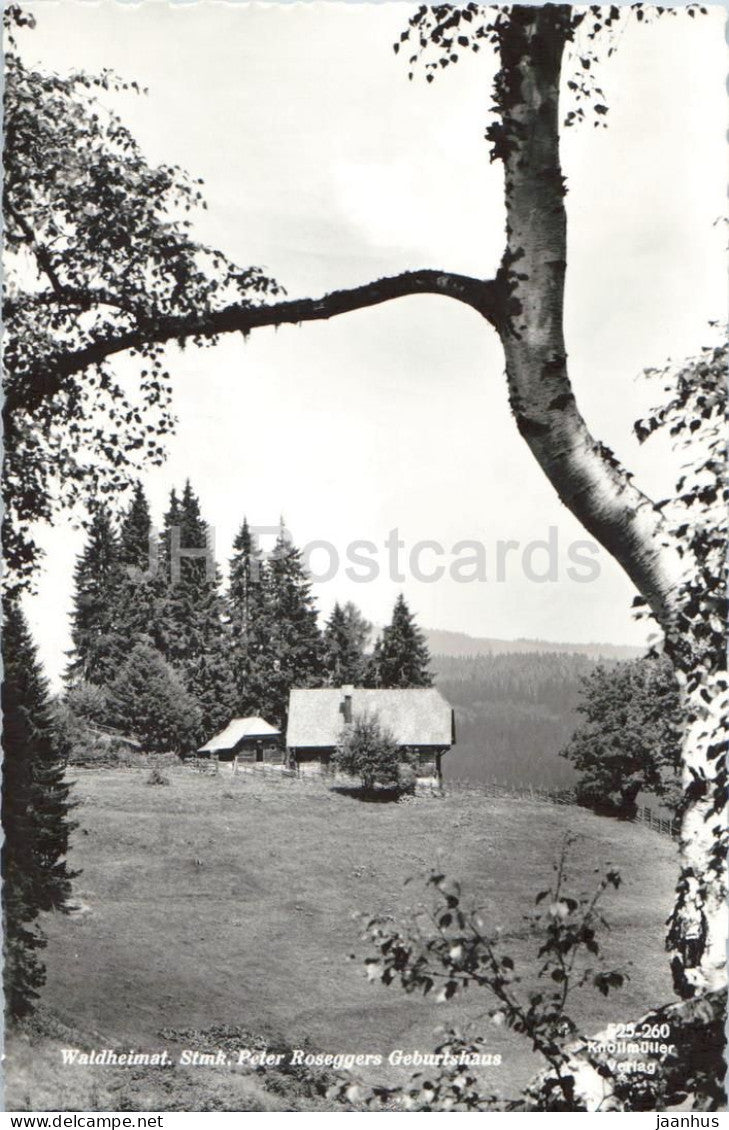 Waldheimat - Stmk. - Peter Roseggers Geburtshaus - farmhouse - landscape - 1960 - Austria - used - JH Postcards