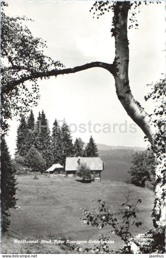 Waldheimat - Stmk. - Peter Roseggers Geburtshaus - farmhouse - landscape - 1960 - Austria - used - JH Postcards