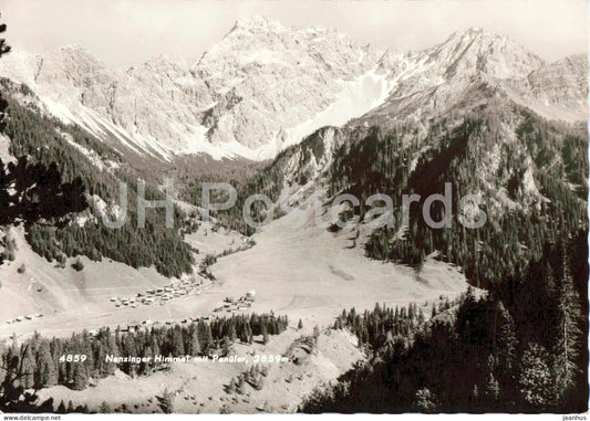 Nenzinger Himmel mit Panuler 2859 m mountain valley - alpine landscape village - 4859 - old postcard - Austria - unused - JH Postcards