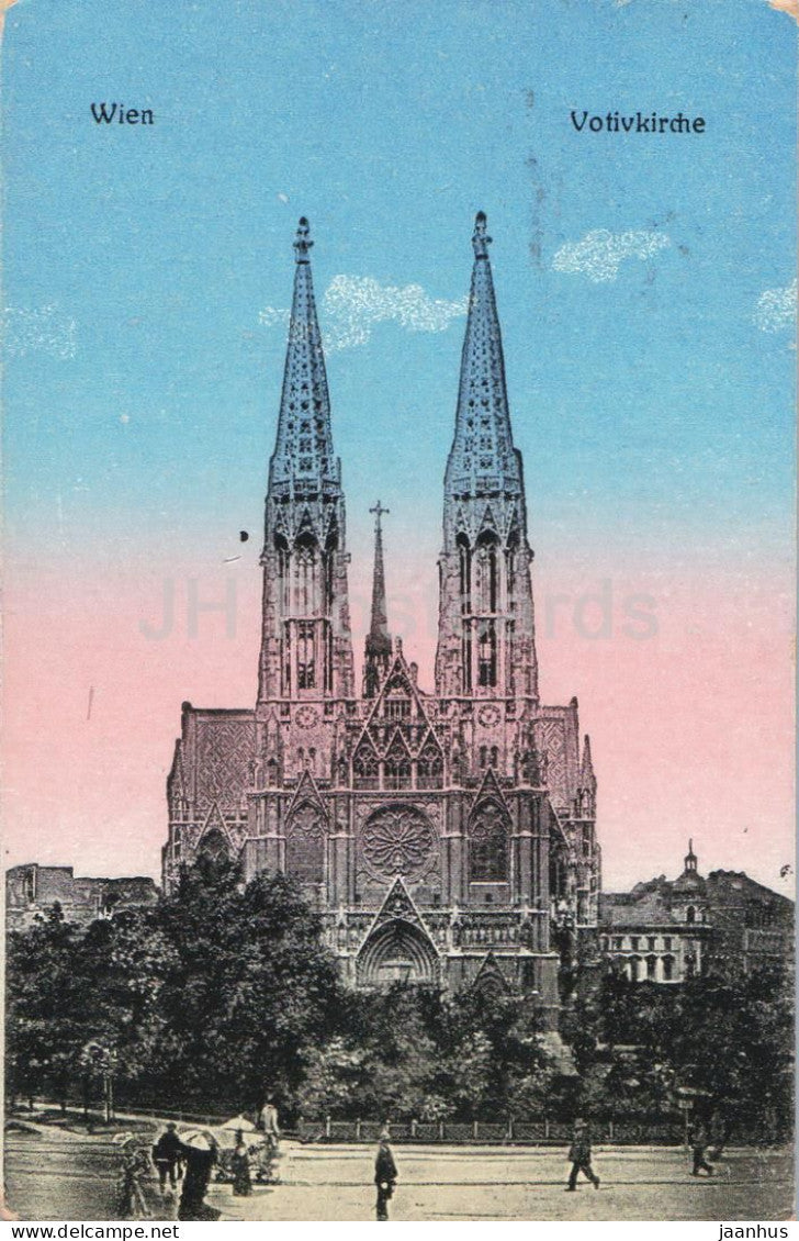 Wien - Vienna - Votivkirche - church - old postcard - 1915 - Austria - used - JH Postcards