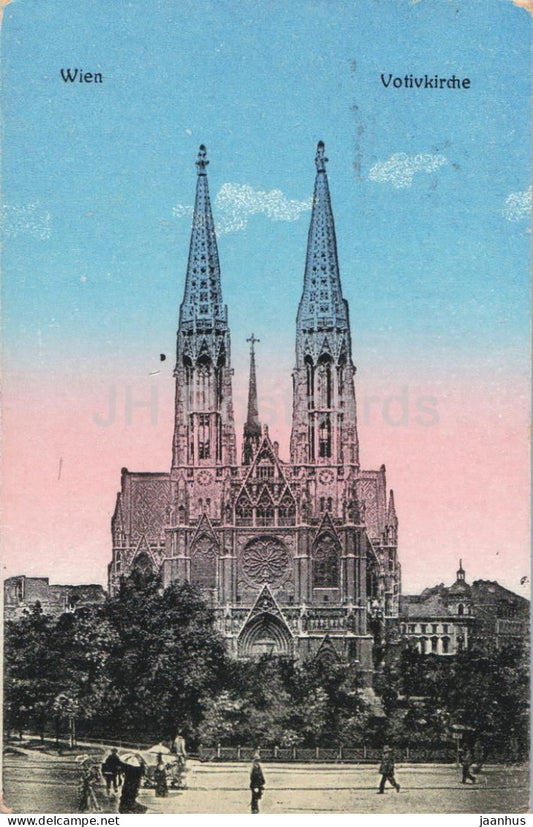 Wien - Vienna - Votivkirche - church - old postcard - 1915 - Austria - used - JH Postcards