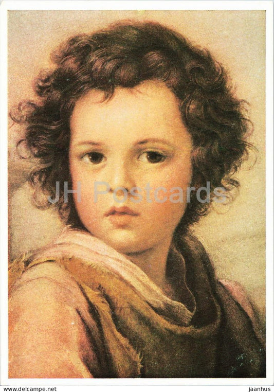 painting by Bartolome Esteban Murillo - Der Gottliche Schafer - The Divine Shepherd - Spanish art - Germany - unused - JH Postcards