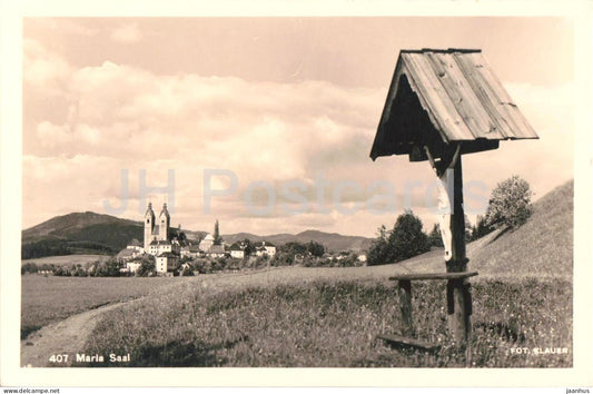 Maria Saal in Karnten - view of church and village - Fot. Klauer - 407 - old postcard - Austria - unused - JH Postcards