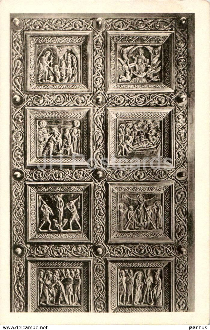 Split - Spljet - Spalato - Detail de la Porte de la Cathedrale - Detail of Cathedral Door - old postcard Croatia unused - JH Postcards