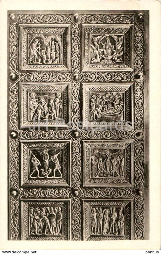 Split - Spljet - Spalato - Detail de la Porte de la Cathedrale - Detail of Cathedral Door - old postcard Croatia unused - JH Postcards