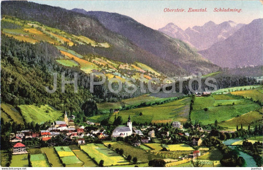 Obersteir. Ennstal - Schladming - mountains - valley - No. 553 - old postcard - 1910 - Austria - unused - JH Postcards