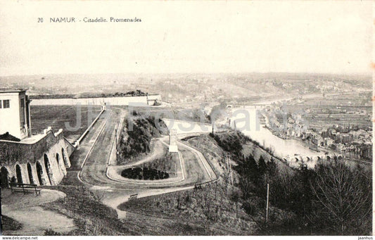 Namur - Citadelle - Promenades - Citadel - Walks - fortress - 20 - old postcard - Belgium - unused - JH Postcards