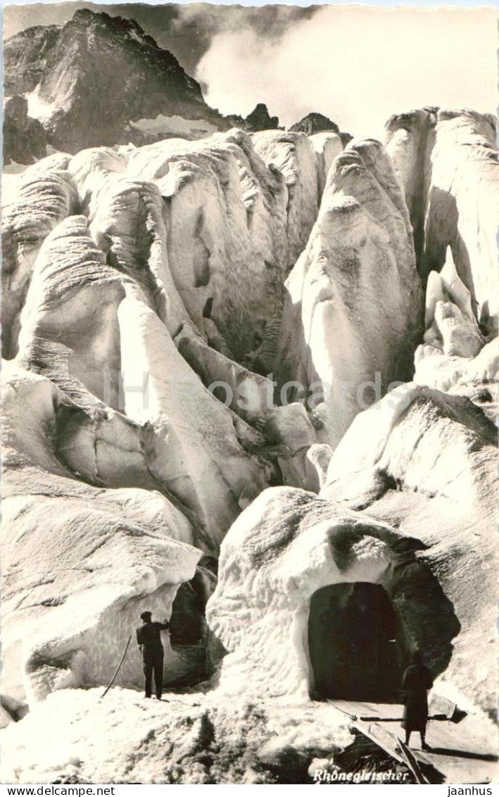 Rhonegletscher - glacier - ice formations - alpine landscape - 1960 - Switzerland - unused - JH Postcards