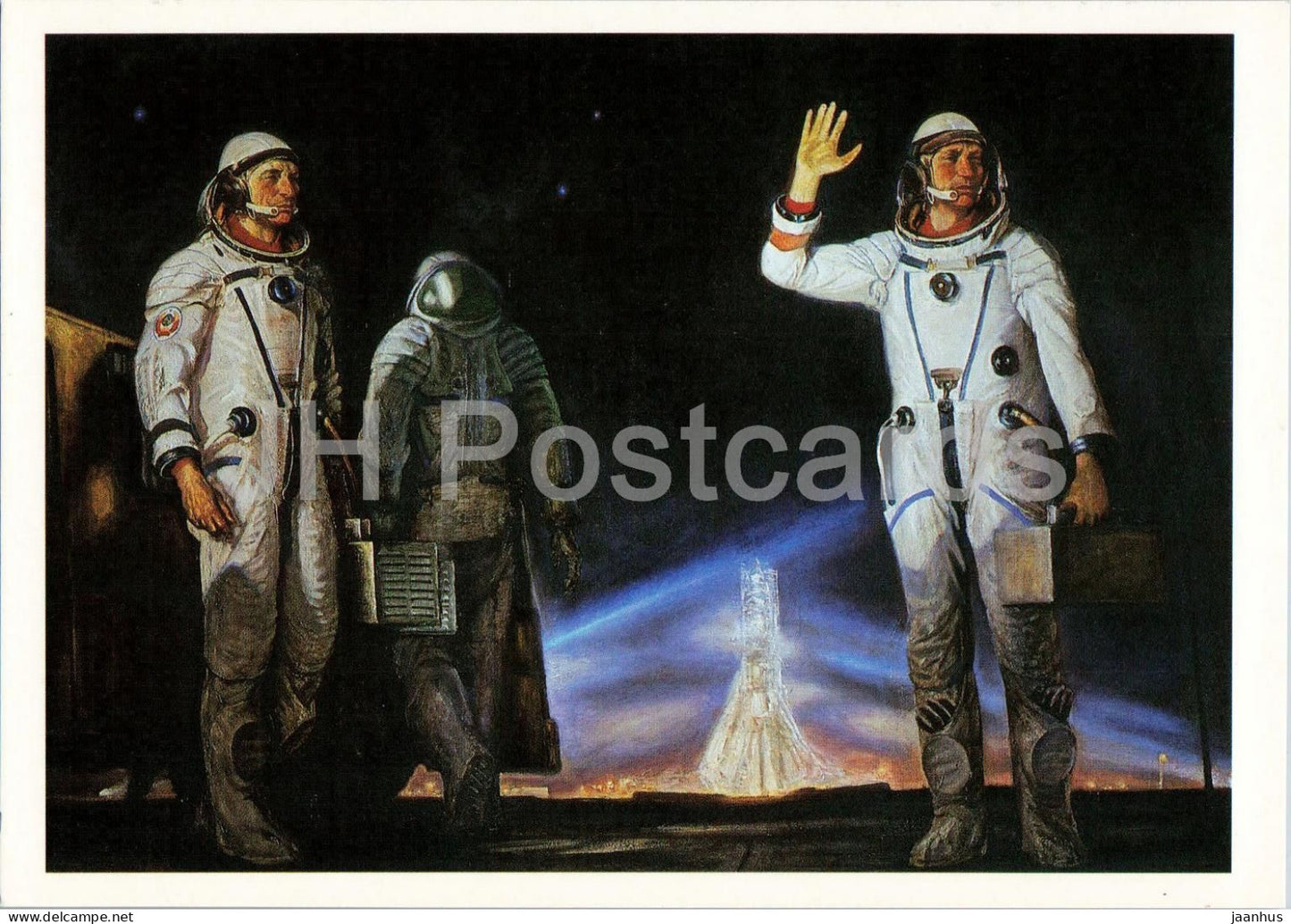 Boris Okorokov - To New Orbits - cosmonaut - space - rocket - Star Way of Humanity - 1989 - Russia USSR - unused - JH Postcards