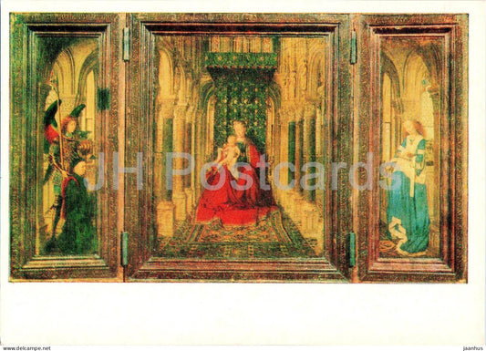 painting by Jan van Eyck - Triptych. Central part. Mary with baby - Flemish art - 1983 - Russia USSR - unused - JH Postcards