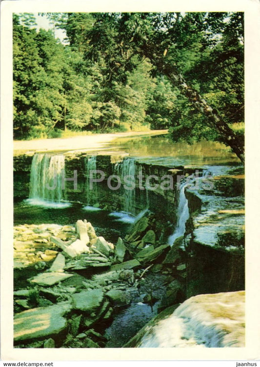 Keila Waterfall - postal stationery - 1968 - Estonia USSR - unused - JH Postcards