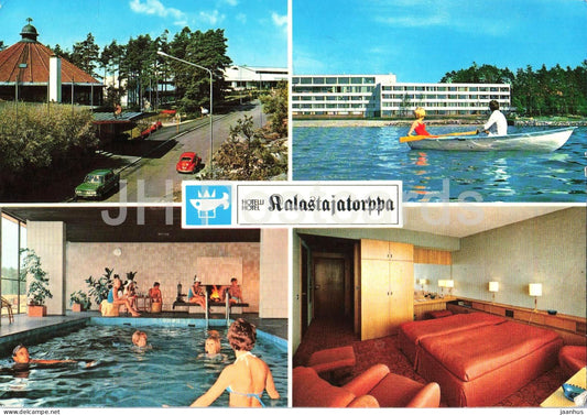 Helsinki Helsingfors Hotelli Kalastajatorppa - hotel - boat - multiview - 1970 - Finland - used - JH Postcards