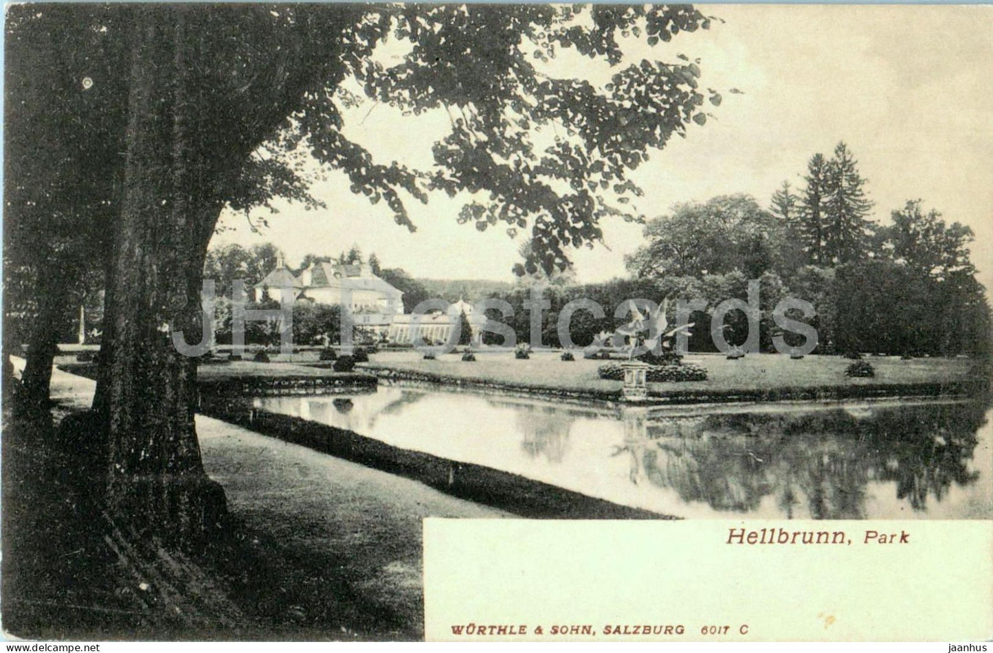 Hellbrunn - Park - Salzburg landscape - 6017C - old postcard - Austria - unused - JH Postcards