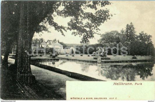 Hellbrunn - Park - Salzburg landscape - 6017C - old postcard - Austria - unused - JH Postcards