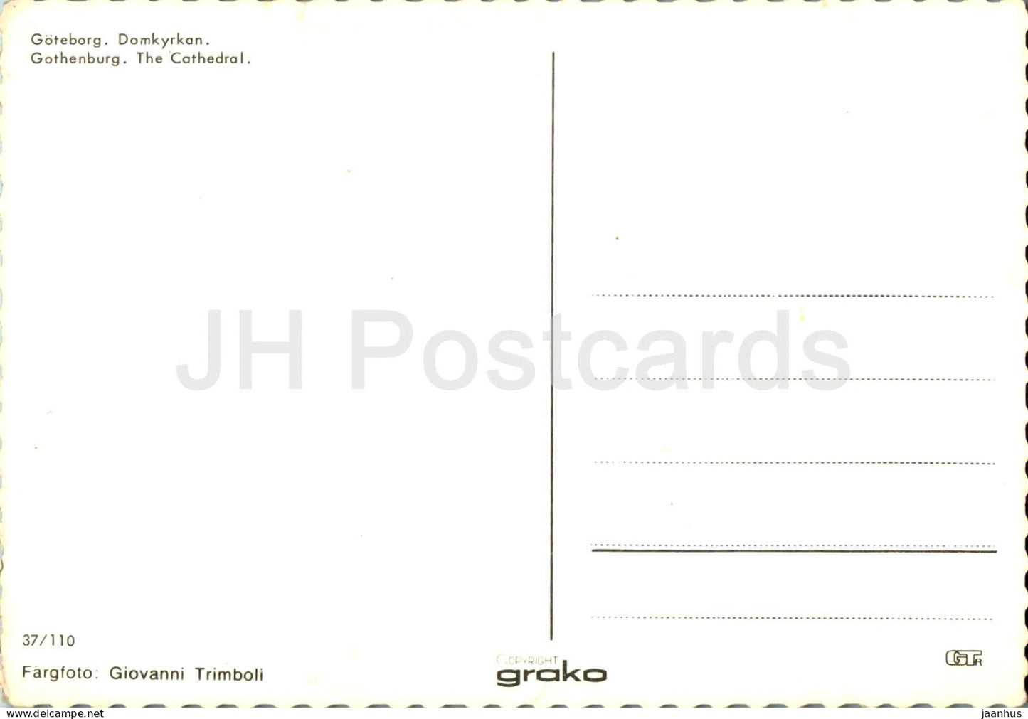 Goteborg - Domkyrkan - cathédrale - 37/110 - Suède - inutilisé 