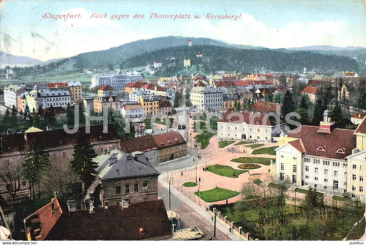 Klagenfurt - Blick gegen den Theaterplatz u. Kreuzbergl - No. 2358 - old postcard - 1912 - Austria - used - JH Postcards