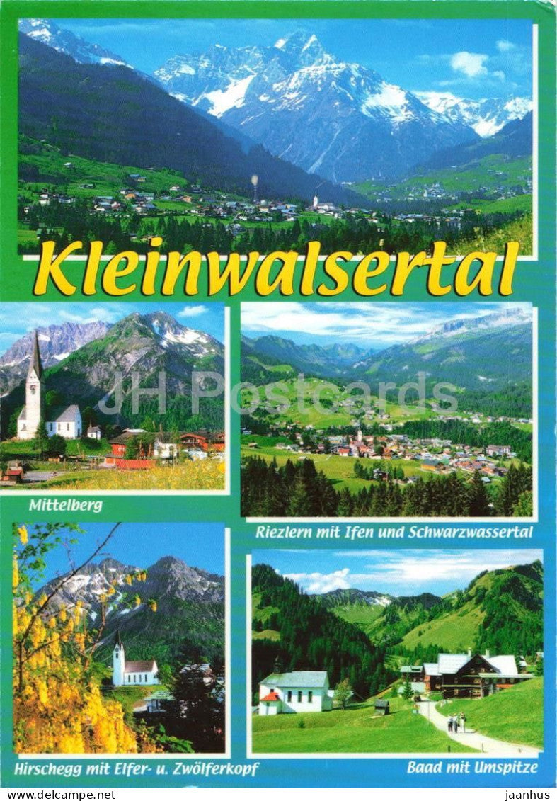 Kleine Walsertal - Kleinwalsertal - Hirschegg - Baad - Mittelberg - Riezlern - multiview - 2011 - Austria - used - JH Postcards
