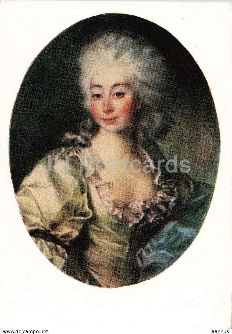 painting by Dmitry Levitsky - Portrait of Ursula Mniszech - Russian art - 1963 - Russia USSR - unused - JH Postcards