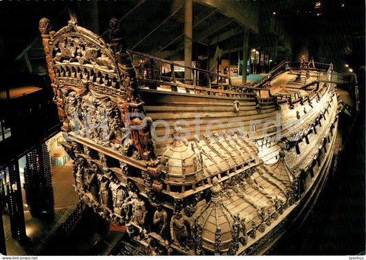 Stockholm - Regalskeppet Vasa i det nya Vasamuseet - The Royal warship Vasa - museum - Sweden - unused - JH Postcards