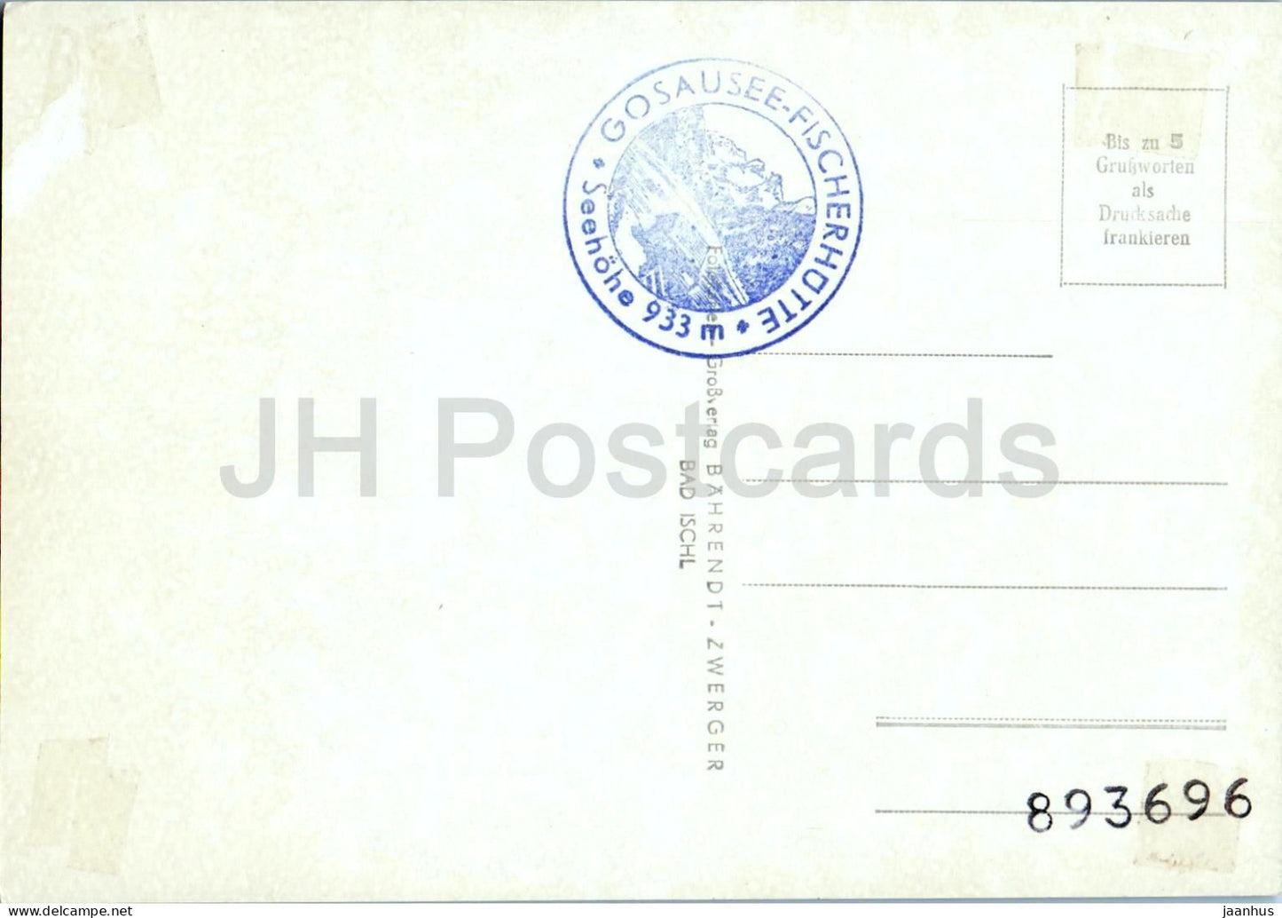 Gosausee mit Dachstein 2996 m - lake - mountains - alpine landscape - S 16 - old postcard - Austria - unused