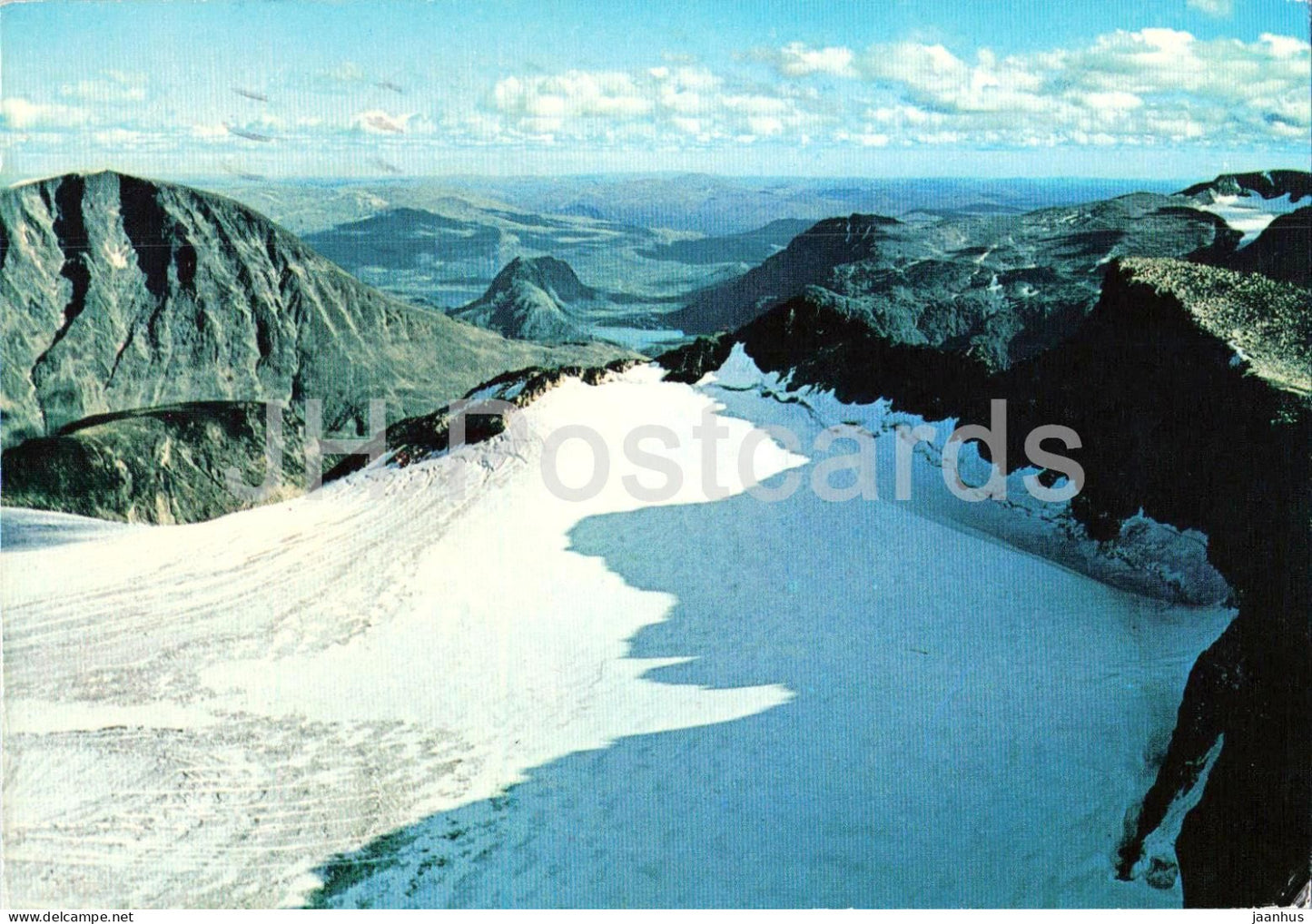 Norway Blikk fra Surtningsui mot sydost - Surtningui - Bessho - Knutsho - glacier - 200/119 - 1973 - Norway - used - JH Postcards