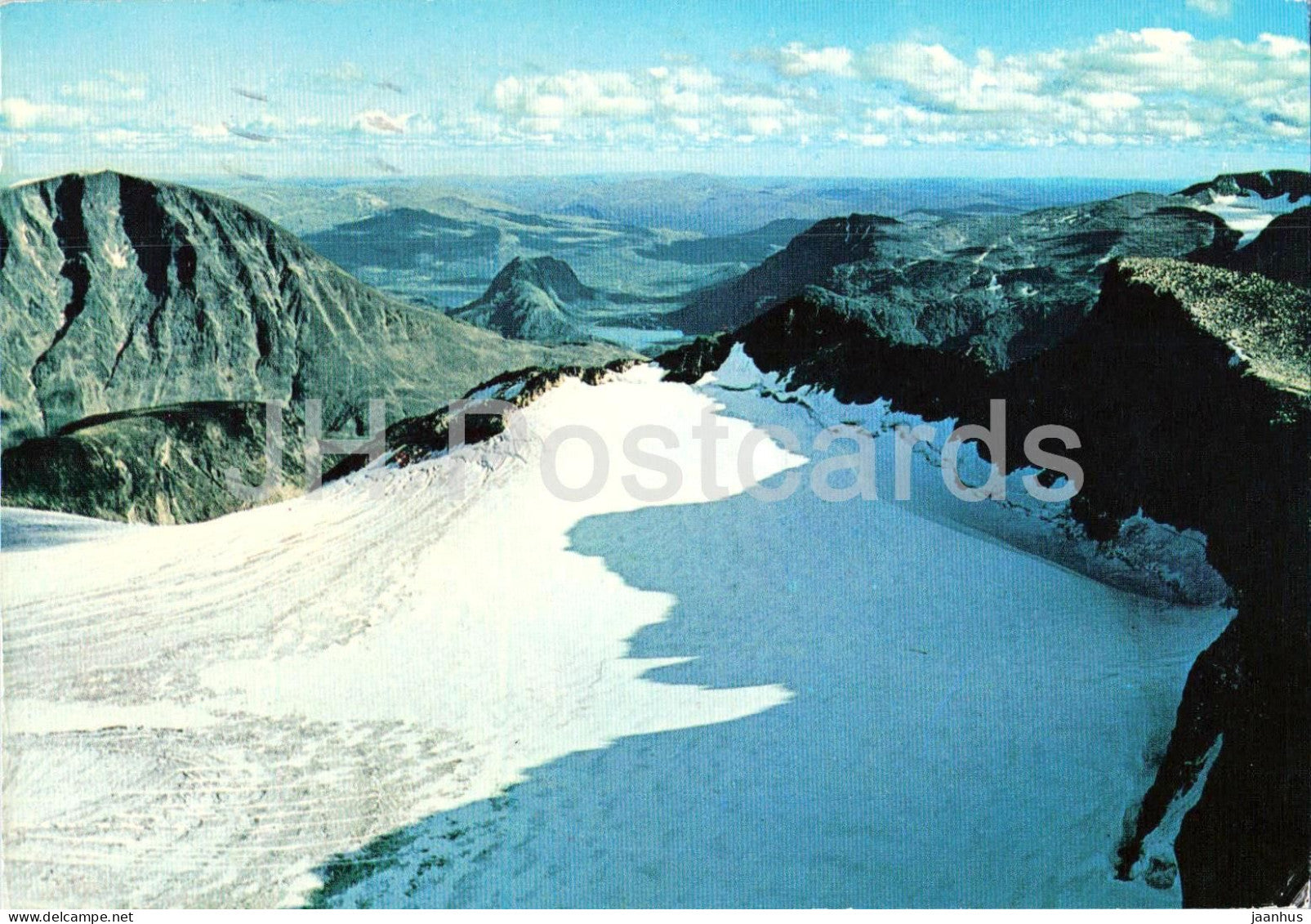 Norway Blikk fra Surtningsui mot sydost - Surtningui - Bessho - Knutsho - glacier - 200/119 - 1973 - Norway - used - JH Postcards