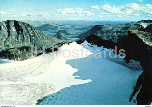 Norway Blikk fra Surtningsui mot sydost - Surtningui - Bessho - Knutsho - glacier - 200/119 - 1973 - Norway - used - JH Postcards
