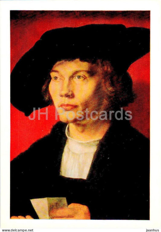 painting by Albrecht Durer - Portrait of a Young Man - German art - 1984 - Russia USSR - unused - JH Postcards