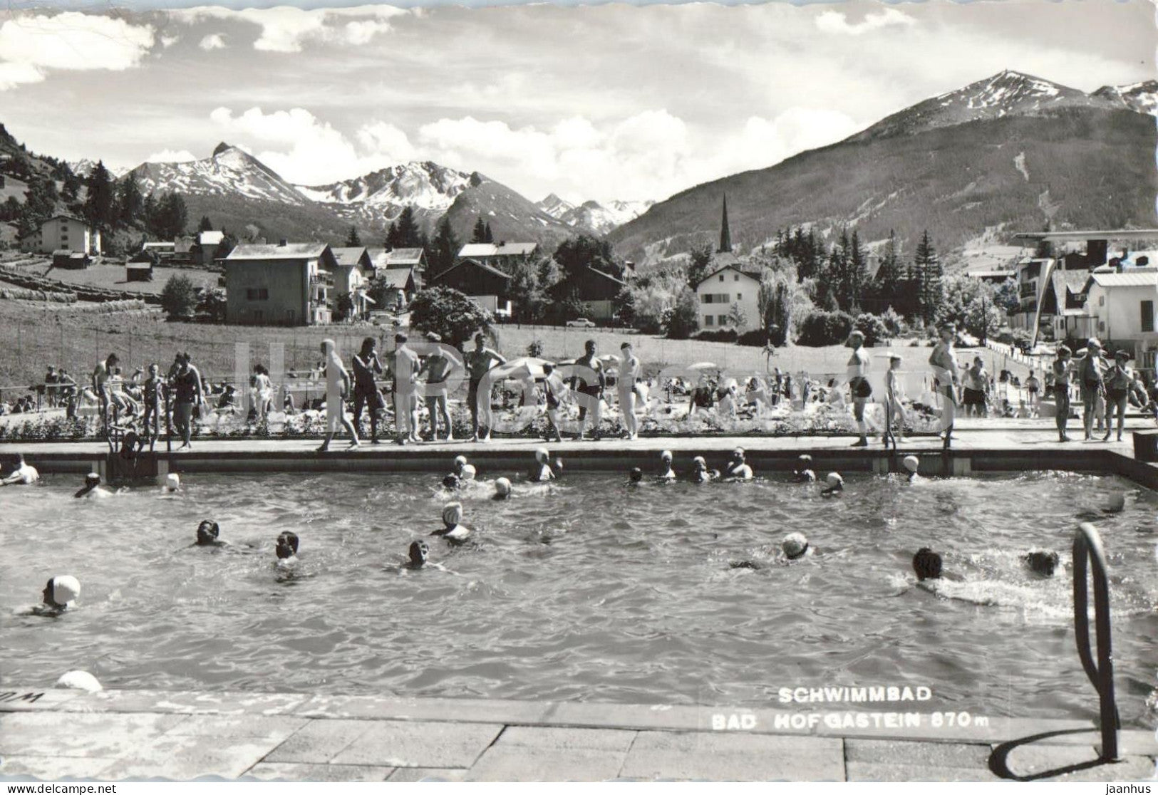 Bad Hofgastein 870 m - Schwimmbad - town - pool - Alps - 1971 - Austria - used - JH Postcards