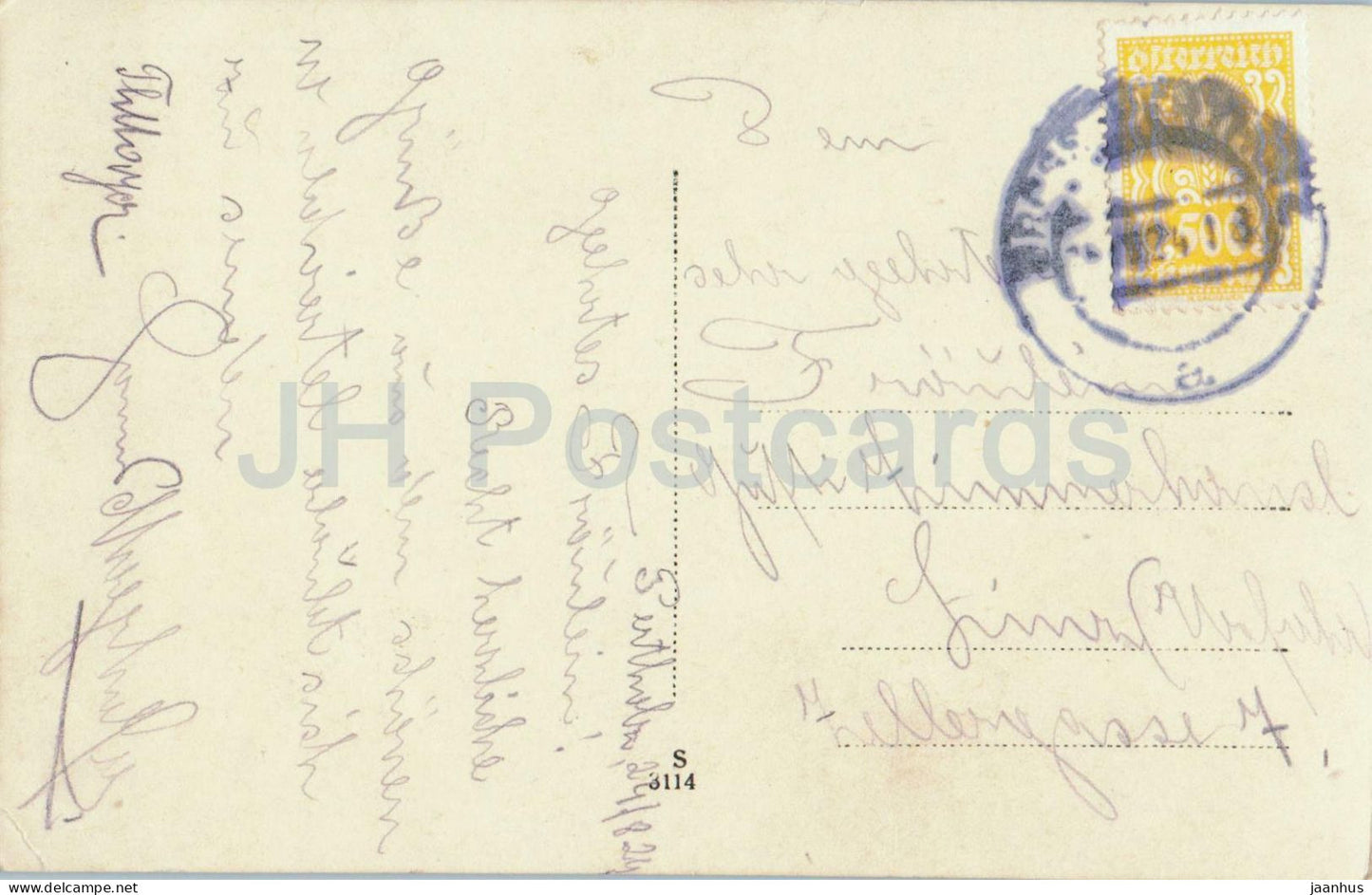 Pertholz - village avec église - photo réelle - 3114 - carte postale ancienne - 1924 - Autriche - d'occasion 