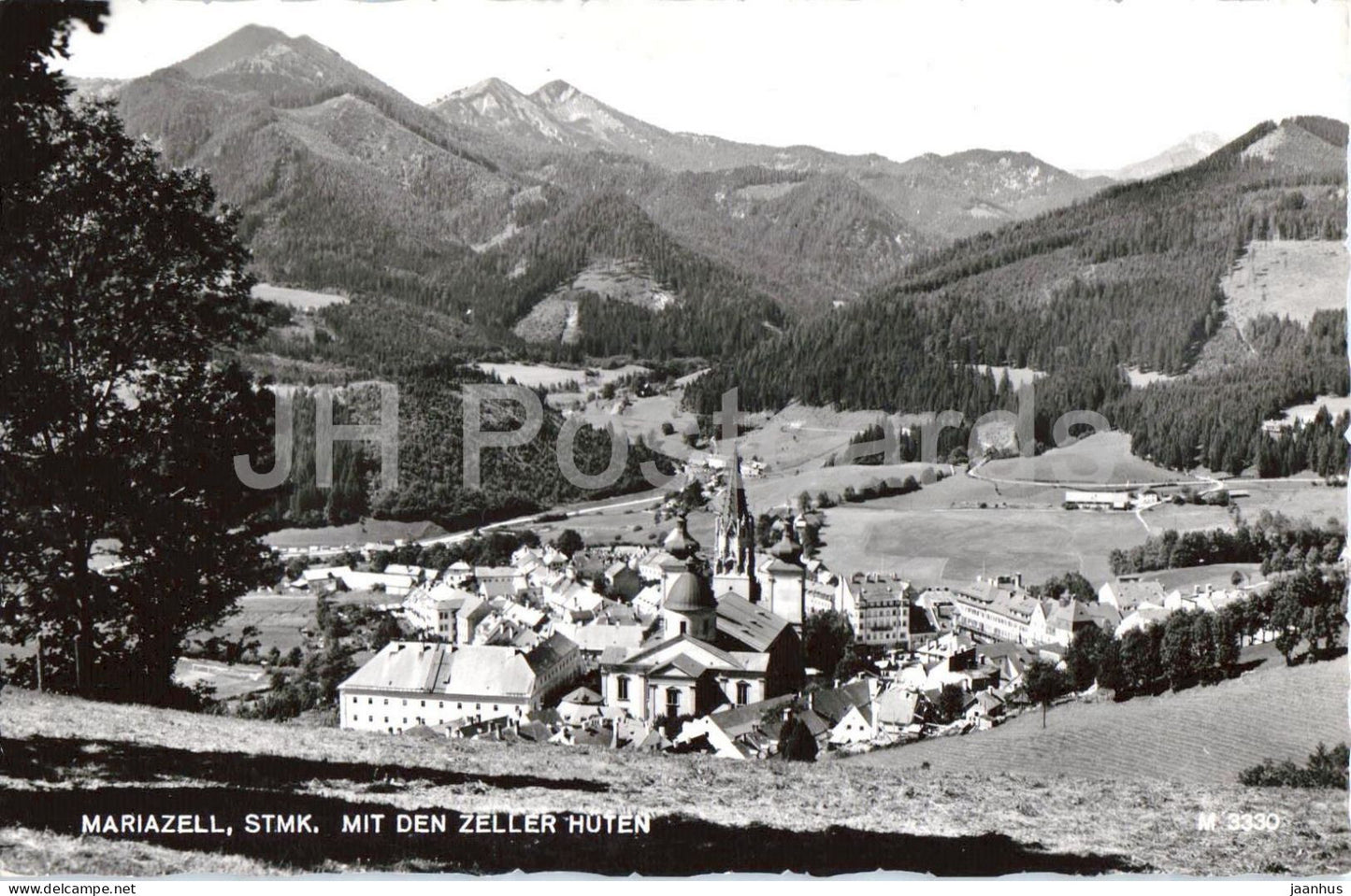 Mariazell - Stmk. mit den Zeller Huten - mountains - panorama - 3330 - old postcard - 1959 - Austria - used - JH Postcards