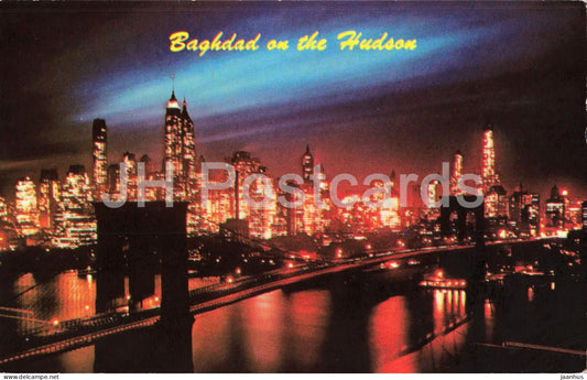 New York - Baghdad on the Hudson - Brooklyn Bridge - 1972 - USA - used - JH Postcards