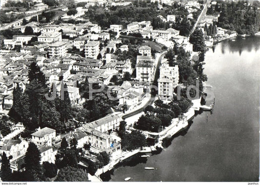 Lago Maggiore - Meina - panorama - aerial view - 1962 - Italy - used - JH Postcards