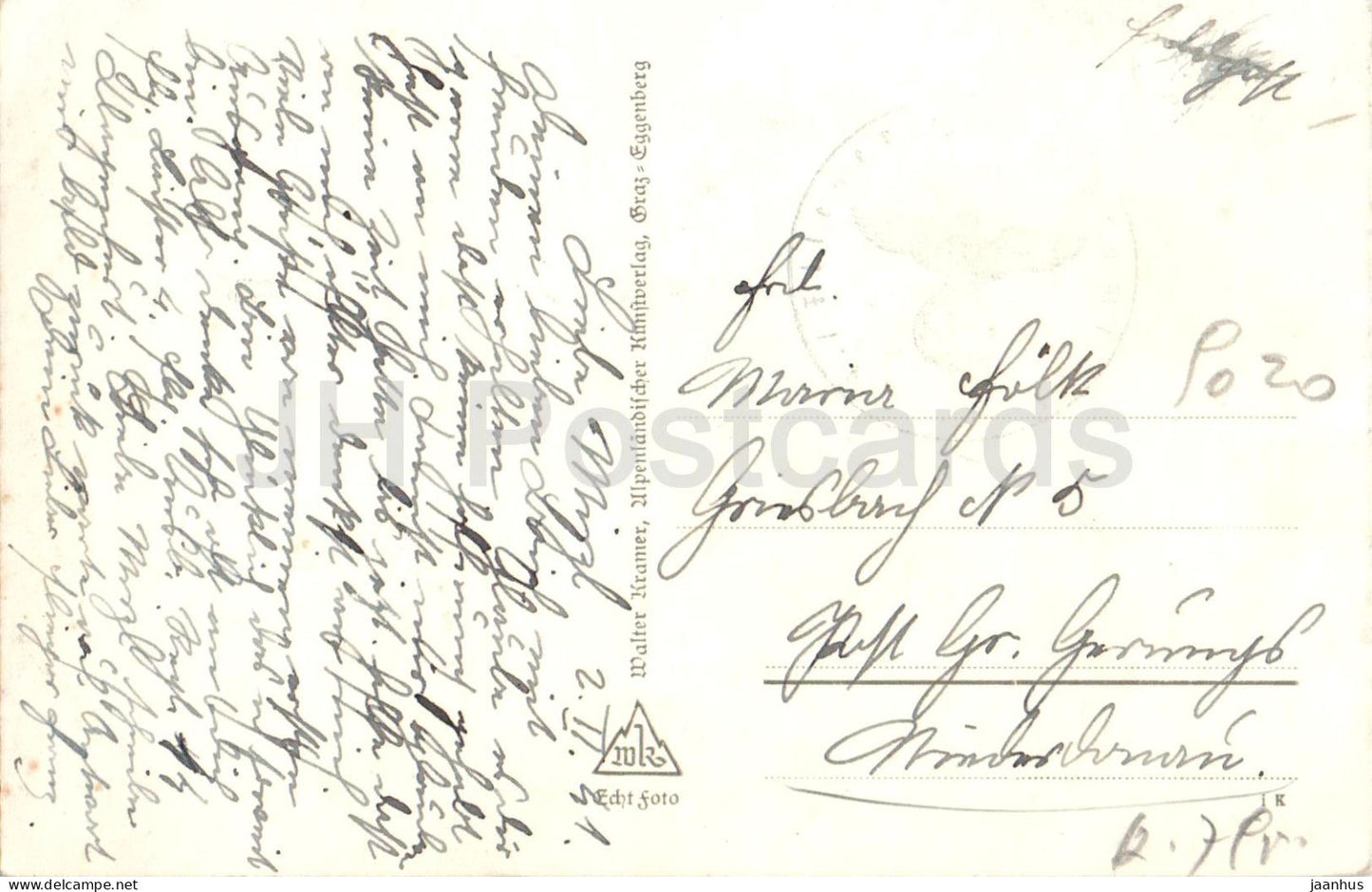 Klagenfurt gegen Kreuzbergl - panorama - K 527 - carte postale ancienne - 1941 - Autriche - utilisé 