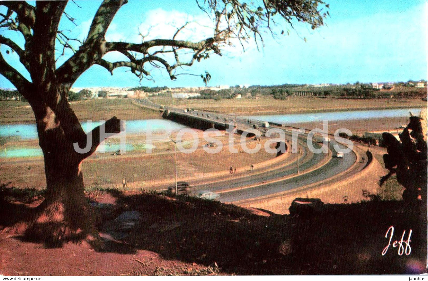 Rabat - Le Pont Moulay Hassan - The Moulay Hassan Bridge - bridge river view - 102 - 1960s - Morocco - unused - JH Postcards