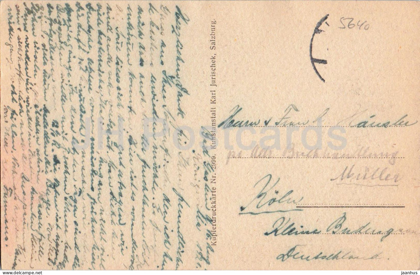 Bad Gastein 1046 m - Église et hôtels thermaux - Alpes - N° 2999 - Carte postale ancienne - 1921 - Autriche - d'occasion 