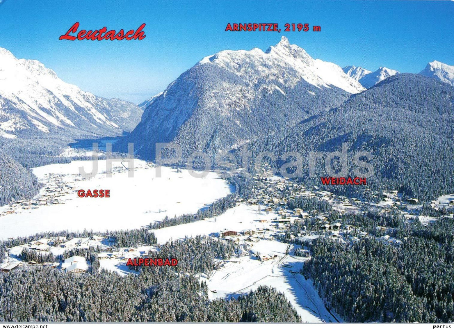 Sommer und Wintererholungsgebiet Leutasch 1130 m - village - mountains - Alps - 2012 - Austria - used - JH Postcards