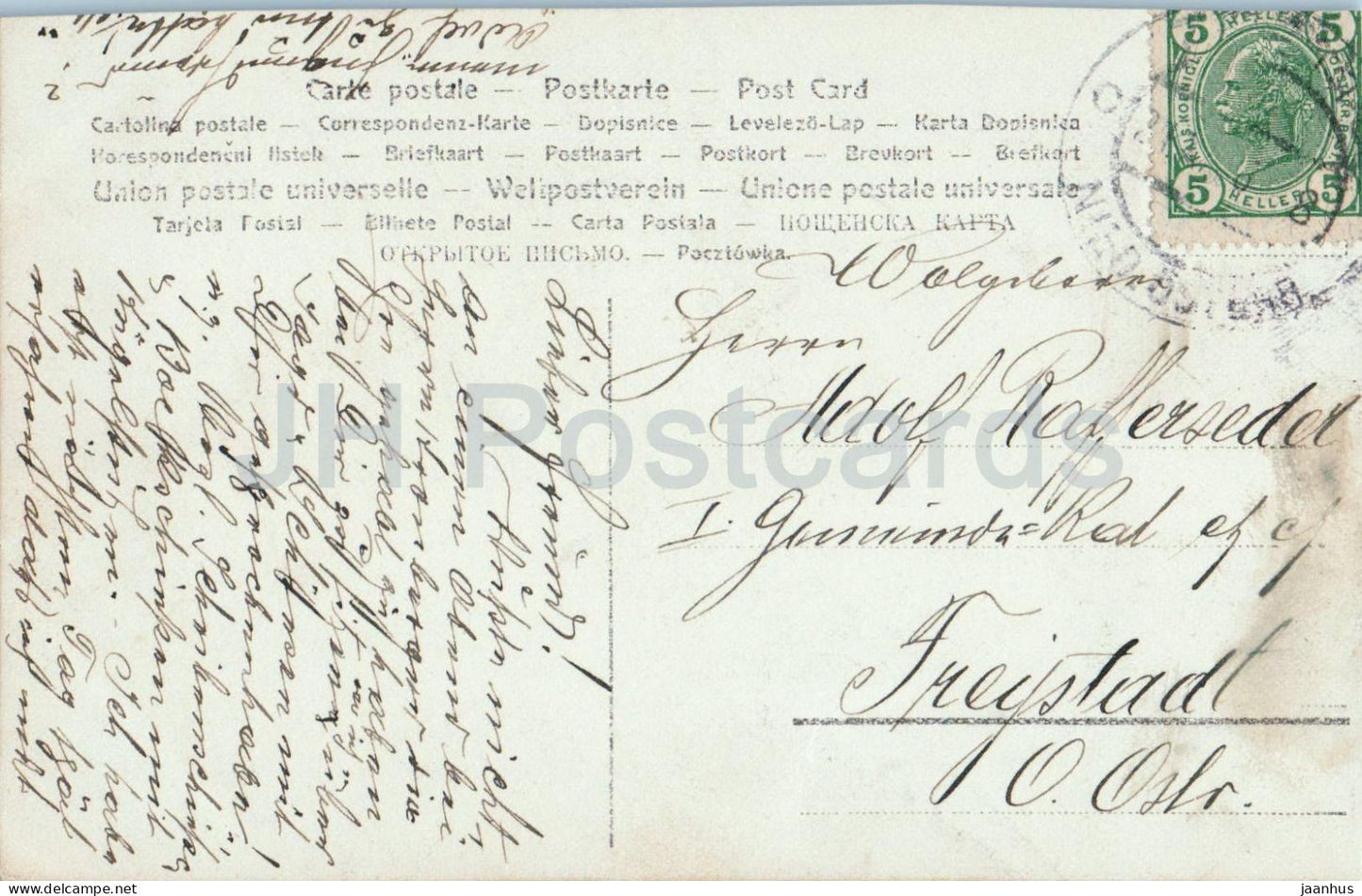 Bahn Viadukt - Zwettl - Martinsberg - train sur viaduc - chemin de fer - paysage rural - carte postale ancienne - Autriche - utilisé 