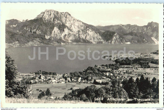 Altmunster am Traunsee - lakeside view - mountains - Gmunden region - No. 2411 - old postcard - Austria - unused - JH Postcards