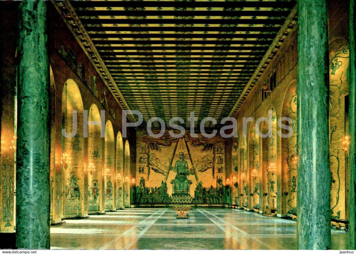 Stockholm - Stadshuset - Gyllene Salen med mosaiker av Einar Forseth - Banquet Room - 134/11 - Sweden - unused - JH Postcards
