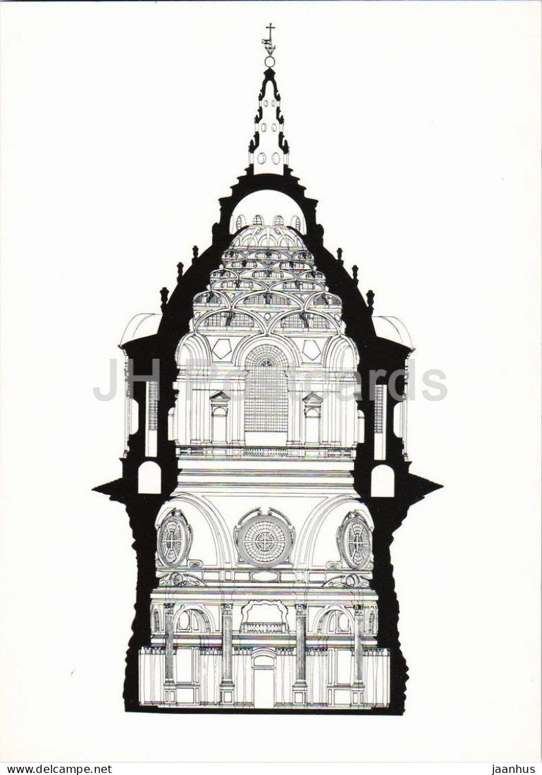 Turin Cathedral - Chapel of the Holy Shroud - Kathedrale - Guarino Guarini - Italian architecture - Germany - unused - JH Postcards