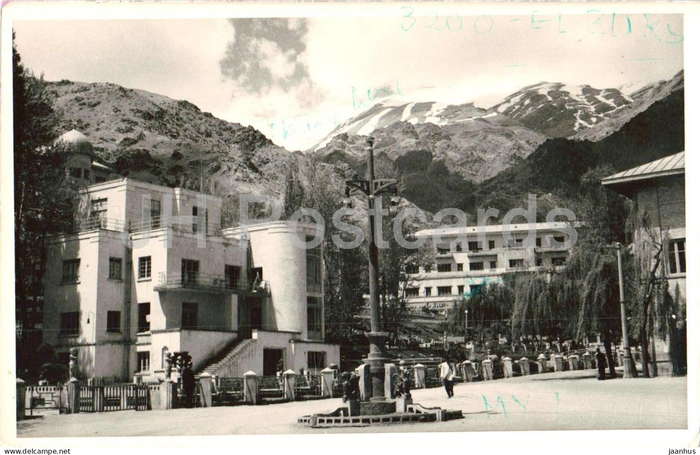 Darband Hotel - Elburs - hotel - mountain view - sent to L F prince of Prussia old postcard - photo - 1956 - Iran - used - JH Postcards