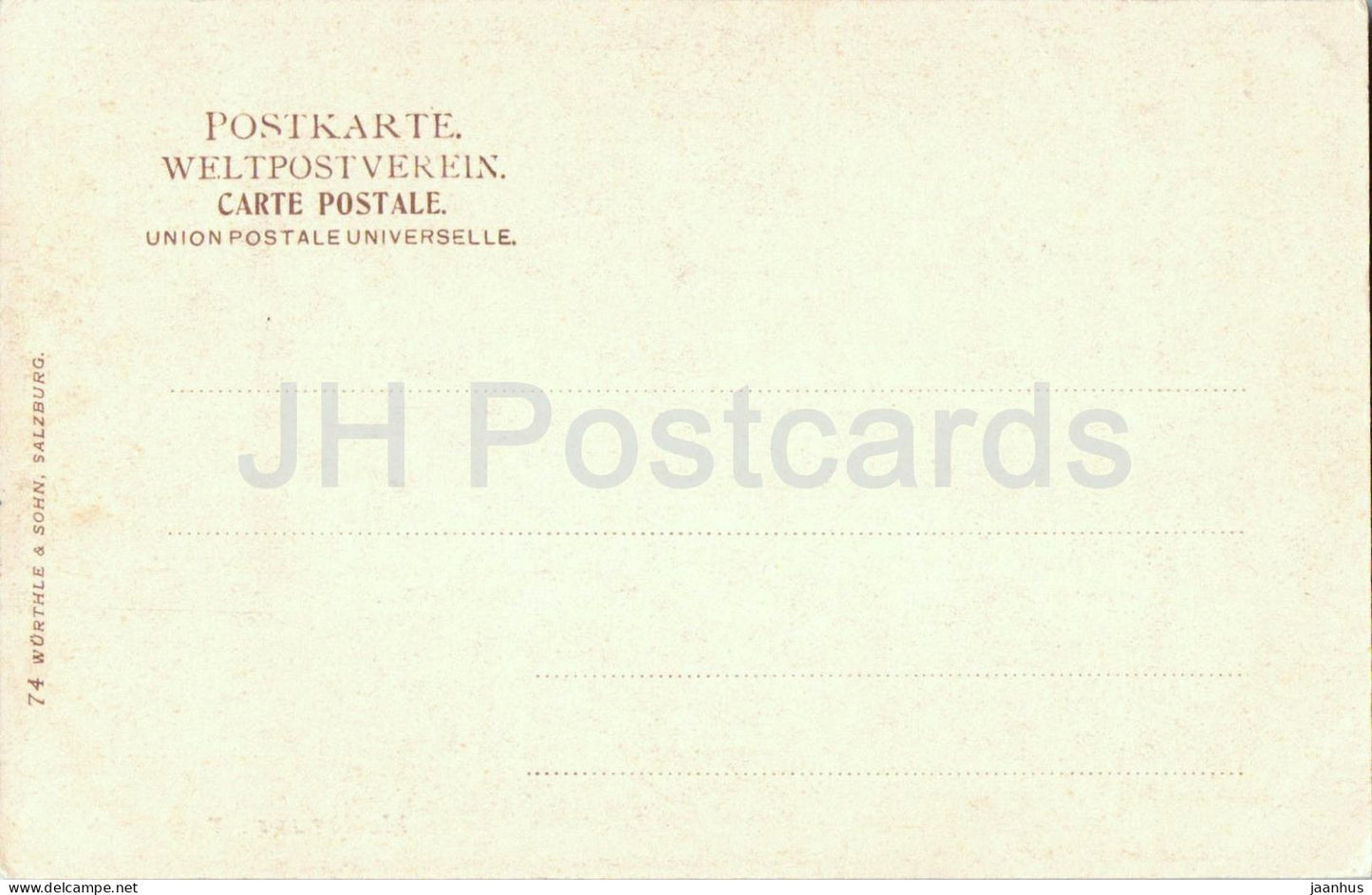 Hellbrunn - Tischgrotte - Fountain and sculptures - No. 74 - old postcard - Austria - unused