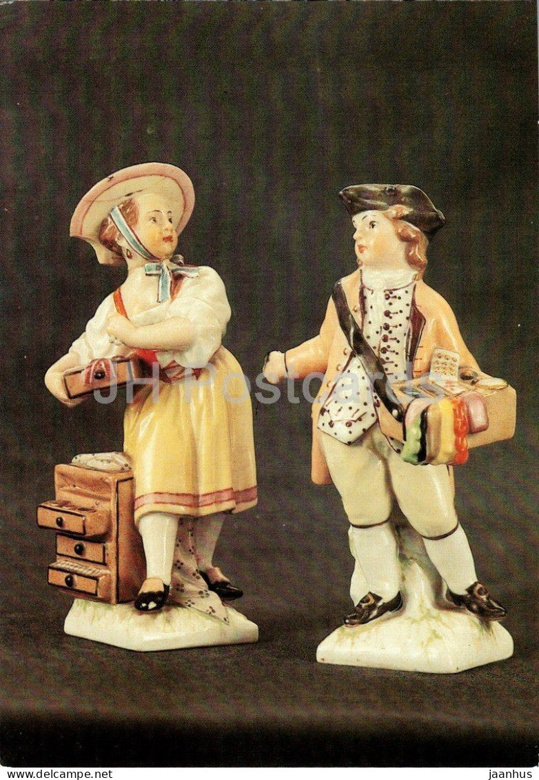 sculpture by Wilhelm Christian Meyer - Fancy Goods Dealer - Galanteriewarenhandler - 1988 - Germany DDR - unused - JH Postcards