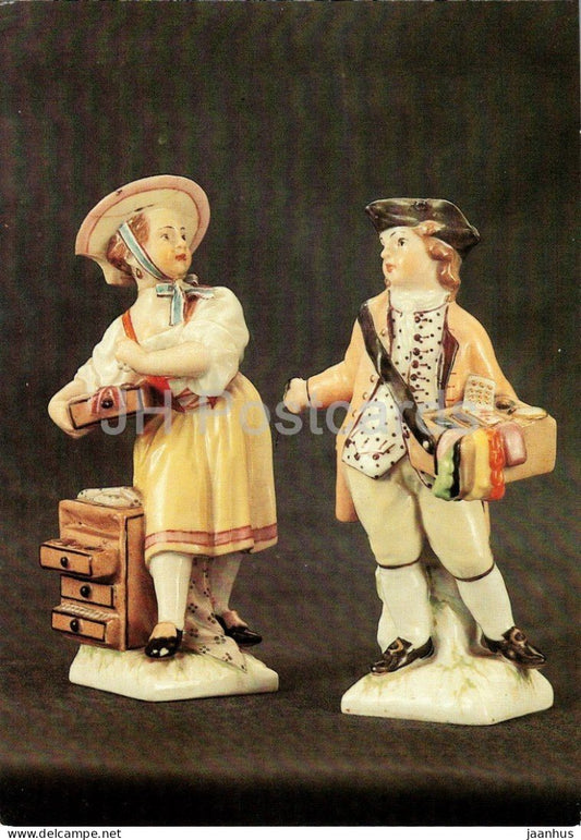 sculpture by Wilhelm Christian Meyer - Fancy Goods Dealer - Galanteriewarenhandler - 1988 - Germany DDR - unused - JH Postcards